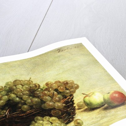 Still-life, Raisins and Apples in a Basket by Ignace Henri Jean Fantin-Latour