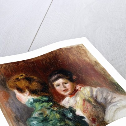 A Sketch of the Heads of Two Women; Esquisse, Deux Tetes de Femmes, 1895 by Pierre Auguste Renoir
