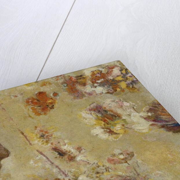 Woman in Profile with Butterfly and Flowers; Femme de Profil avec Papillon et Fleurs, by Odilon Redon