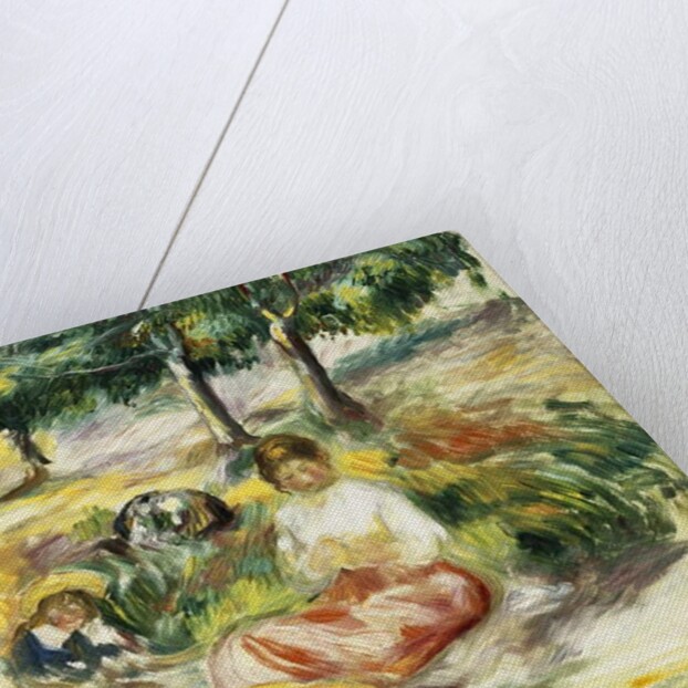 Three Girls Sitting on the Grass by Pierre Auguste Renoir