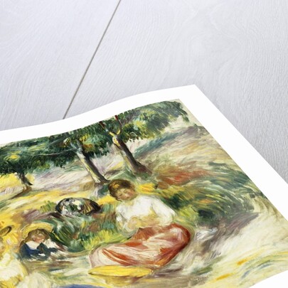 Three Girls Sitting on the Grass by Pierre Auguste Renoir