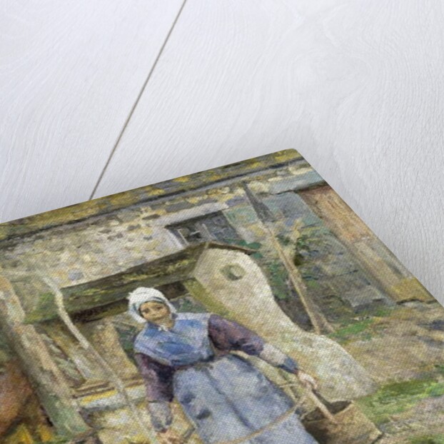 Mother Presle, Montfoucault; La Mere Presle, Montfoucault, 1874 by Camille Pissarro