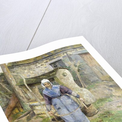 Mother Presle, Montfoucault; La Mere Presle, Montfoucault, 1874 by Camille Pissarro