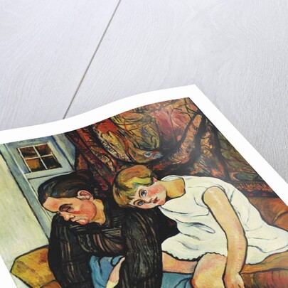 Grandmere chaussant une Fillette, 1931 by Marie Clementine (1865-1938) Valadon