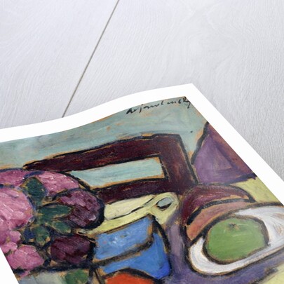 Still life with Chair and Bouquet; Stilleben mit Stuhl und Blumenstrasse, 1906 by Alexej von Jawlensky