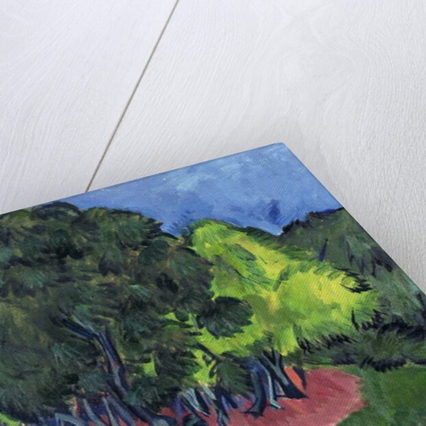 Landscape with Chestnut Tree; Landschaft mit Kastanienbaum, 1913 by Ernst Ludwig Kirchner