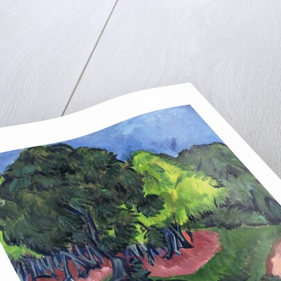 Landscape with Chestnut Tree; Landschaft mit Kastanienbaum, 1913 by Ernst Ludwig Kirchner