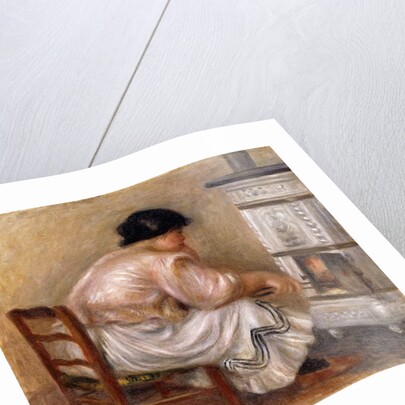 Woman at the Corner of the Stove; Femme au Coin du Poele, 1912 by Pierre Auguste Renoir