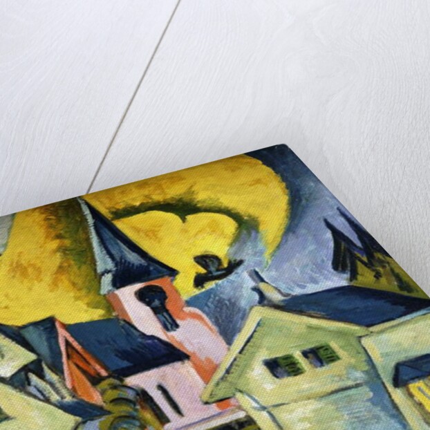 Konigstein with Red Church; Konigstein mit roter Kirche, 1916 by Ernst Ludwig Kirchner