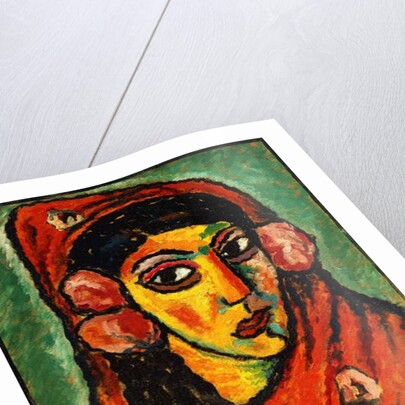 Spanish Girl with a Red Scarf; Spanierin mit rotem Schal, c.1912 by Alexej von Jawlensky