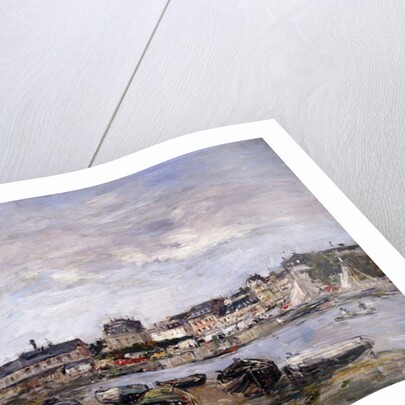 Trouville: View toward Deauville on Market Day; Trouville: Vue prise de Deauville, un Jour de Marche, 1895 by Eugene Louis Boudin