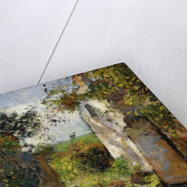 Peasant on an alley by a House, Pontoise by Camille Pissarro