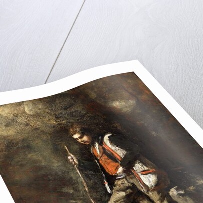 Young Italian boy on the Mountain; Jeune Patre Italien dans le Montagne, c.1845-55 by Jean Baptiste Camille Corot