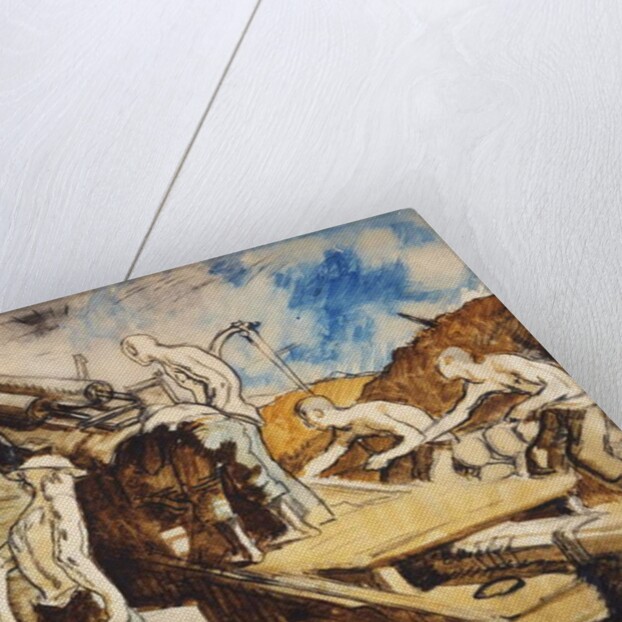 The Howitzer in Action, c.1917 by William Orpen