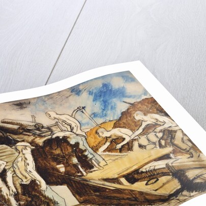 The Howitzer in Action, c.1917 by William Orpen