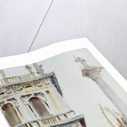 The Corner of the Libreria, with the Column of St. Theodore, Venice, 1904 by John Singer Sargent