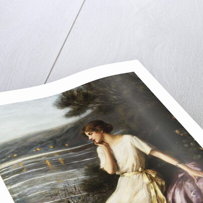 Portrait of a Woman by a Lake by Albert Lynch