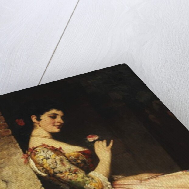 The Pink Rose by Eugen von Blaas