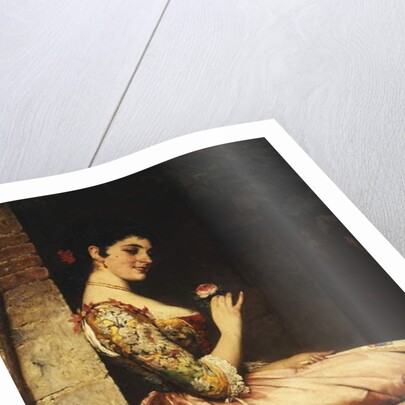 The Pink Rose by Eugen von Blaas