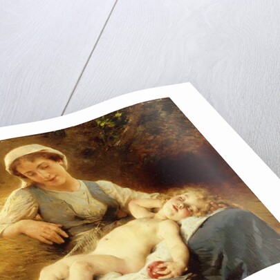 A Mother with her Sleeping Child, 1896 by Leon Bazile Perrault