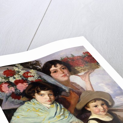 Flower Gatherers, 1916 by Eduardo Ferrer Comas