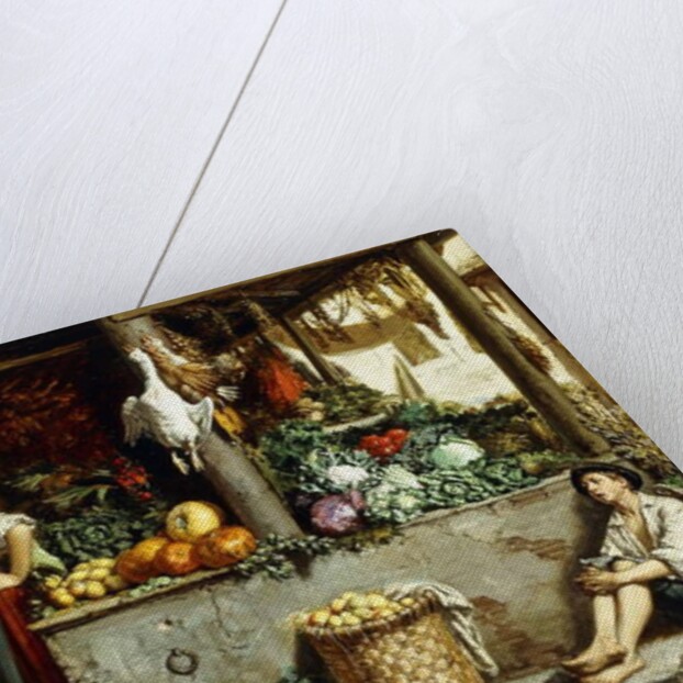 A Vegetable Market; Un Marche aux Legumes, 1874 by Frans Meerts