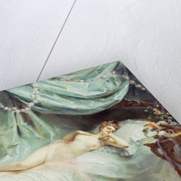 Reclining Nude in an Elegant Interior by Madeleine Lemaire