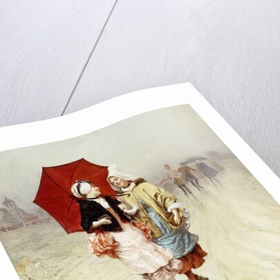 The Red Umbrella, by Charles Edouard Delort