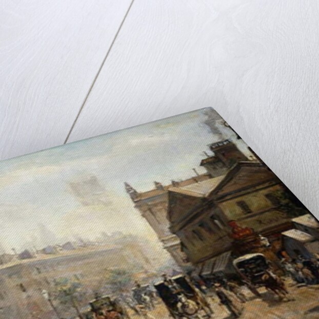 A Bustling Street Scene by G. A. Dufaug