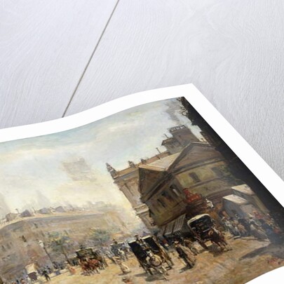 A Bustling Street Scene by G. A. Dufaug