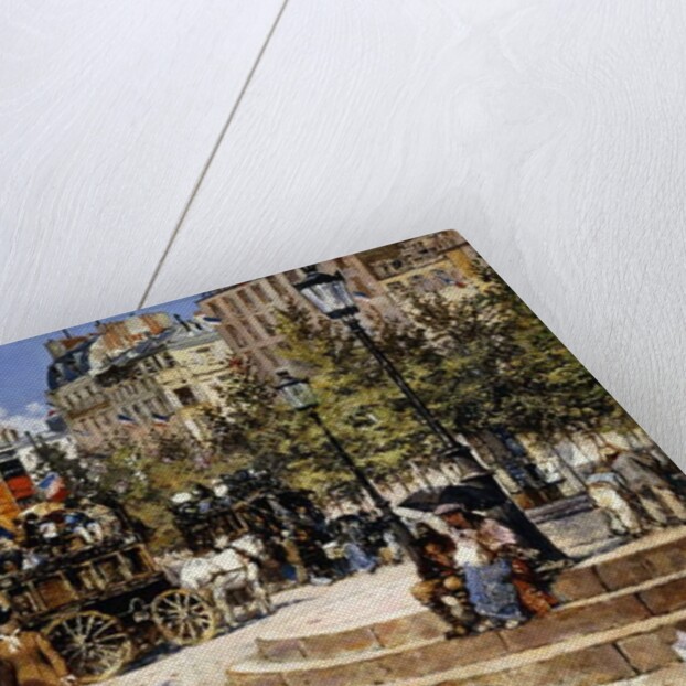 A Busy Paris Square, 1878 by Felix Hilaire Buhot