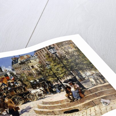 A Busy Paris Square, 1878 by Felix Hilaire Buhot