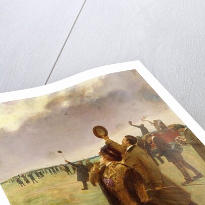 Flight of the Wright Biplane; Envole d'un Biplan Type Wright, by Jean Beraud