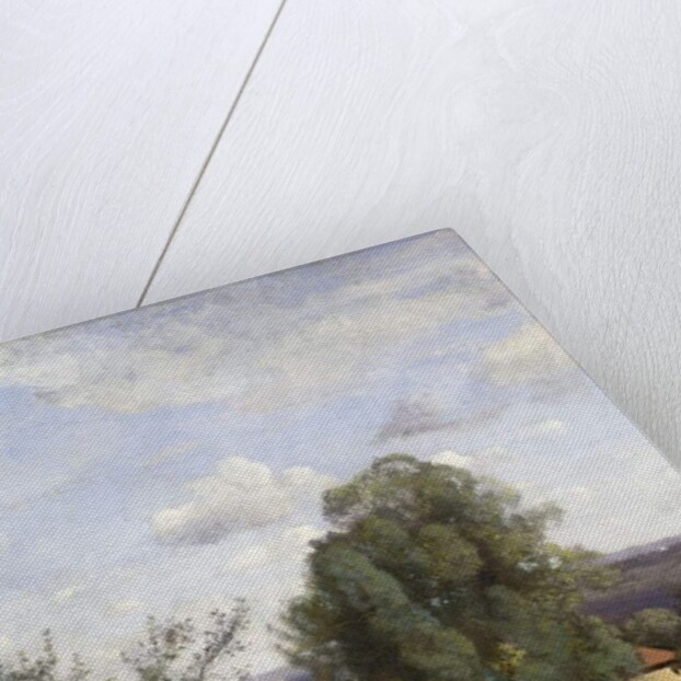 A Farm in Dardagny; Une Ferme de Dardagny, c.1855-57 by Jean Baptiste Camille Corot