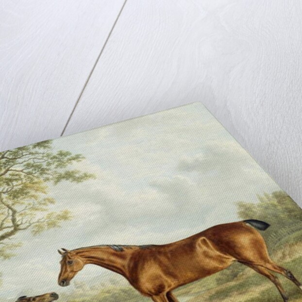 Hunters and a Spaniel in an Extensive Landscape, 1827 by Charles Towne