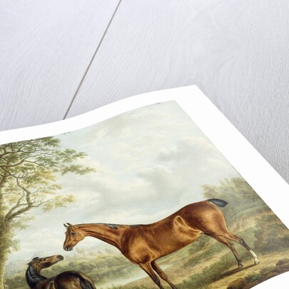 Hunters and a Spaniel in an Extensive Landscape, 1827 by Charles Towne