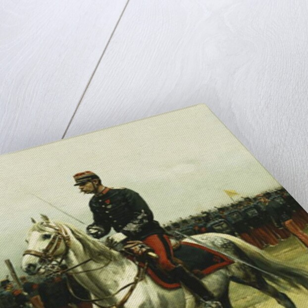 A Cavalry Officer Passing Troops, 1885 by Jean-Baptiste Edouard Detaille
