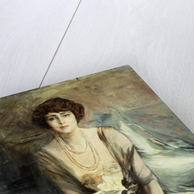 Portrait of Mrs. George McFadden seated, three-quarter length, 1919 by Giovanni Boldini