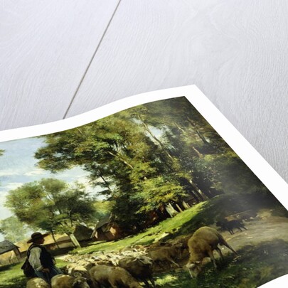 A Shepherd and his Flock by Julien Dupre