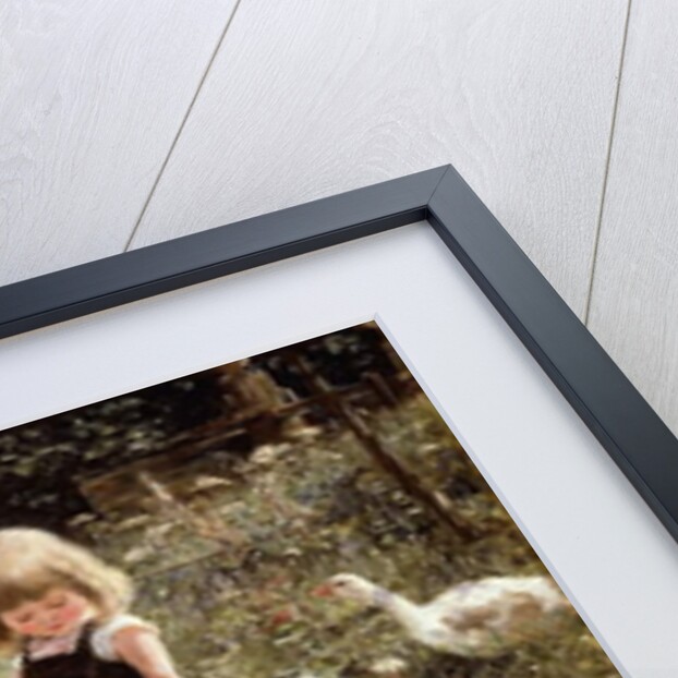 Feeding Geese; Gansefutterung, 1890 by Alexander Koester