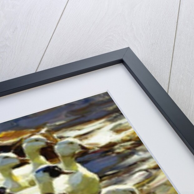 Ducks in the Pond; Enten im Teich, by Alexander Koester