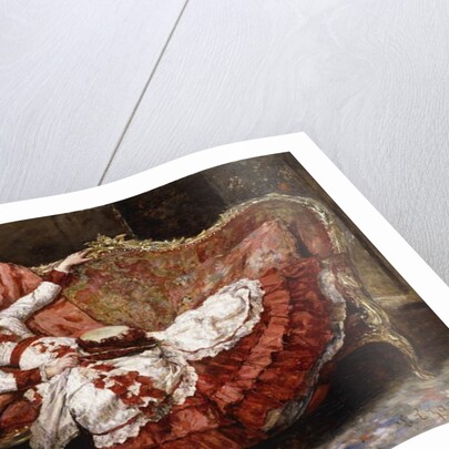 An Elegant Lady in a Red Dress by Eduardo-Leon Garrido