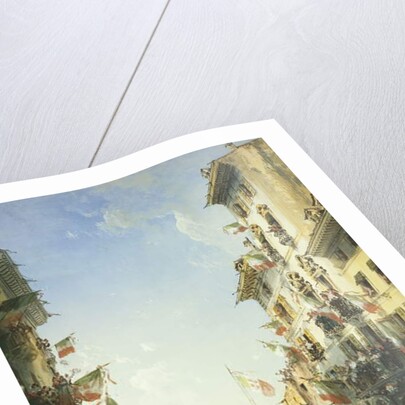 The War in Italy: The Entry of the King of Sardinia into Brescia, 1859 by Carlo Bossoli