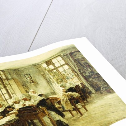 Nuns Sewing, by Leon Augustin Lhermitte