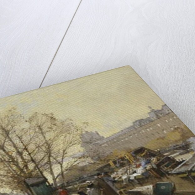 The Docks of Paris; Les Quais a Paris by Eugene Galien-Laloue