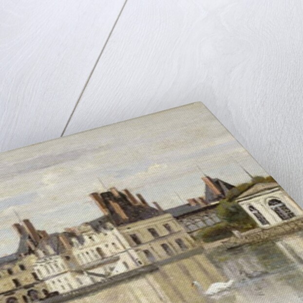 Fontainebleau - View of the Chateau and Lake; Fontainebleau - Le Chateau vu de la Piece d'Eau by Jean Baptiste Camille Corot