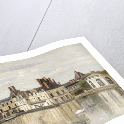 Fontainebleau - View of the Chateau and Lake; Fontainebleau - Le Chateau vu de la Piece d'Eau by Jean Baptiste Camille Corot