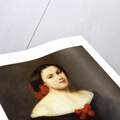 Woman with a Fan; Femme a L'Eventail, 1861 by Gustave Courbet