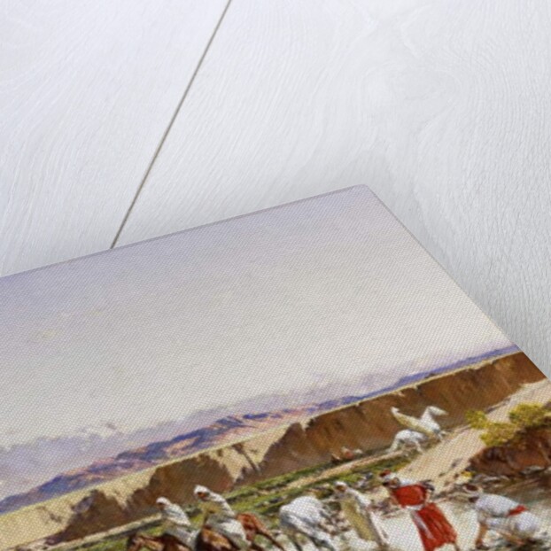 Arab Horsemen watering in an Oasis by Victor-Pierre Huguet