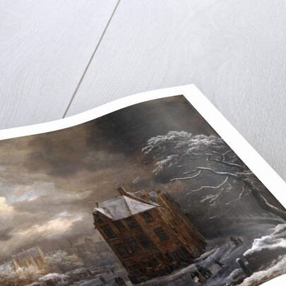 View of the Hekelveld, Amsterdam, in Winter, looking South, by Jacob Isaaksz. or Isaacksz. van Ruisdael